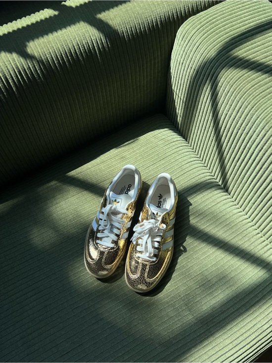 adidas Shoes - Adidas Metallic Gold Samba Sneakers - Women's